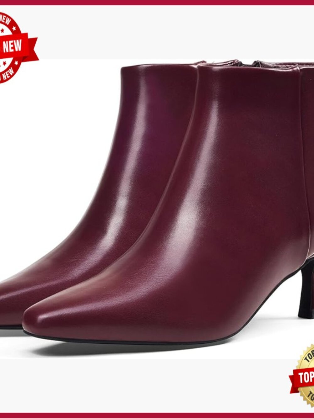 Women's Kitten Heel Ankle Booties, Side Zip, 2.75" Heel, Fall Short Boots, Work
